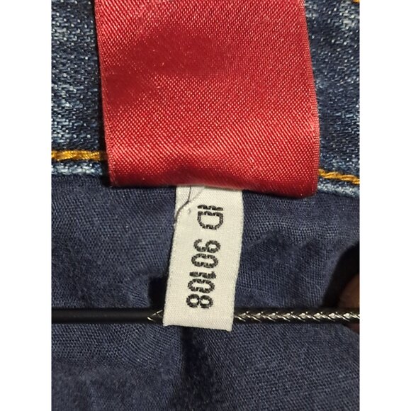 Express Womens Eva Fit & Flare Jeans Size 10R Blue Denim - Picture 10 of 11